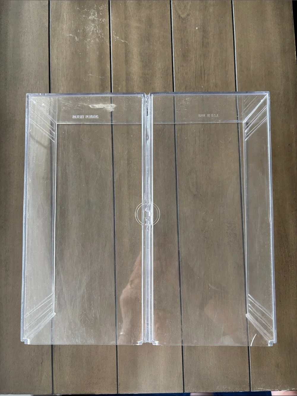 Clear Acrylic Two-Compartment Shoe Storage Organizer
